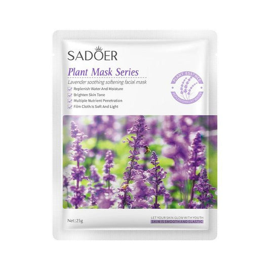 Lavender soothing softening Facial Sheet Mask Tissue Face Mask Fruit Extract Moisturizing