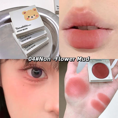 New Gegebear lip and cheek dual-purpose velvet natural nude makeup multi-purpose monochrome powder blusher cream whitens at a low price
