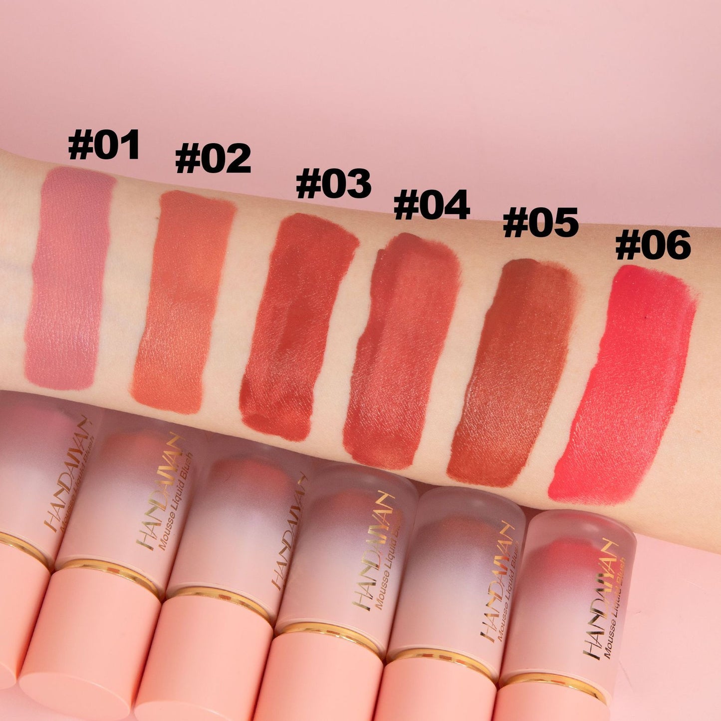 5-color jelly blush makeup rouge cream gloss blush stick dual-purpose fashion temperament brightening modification blush