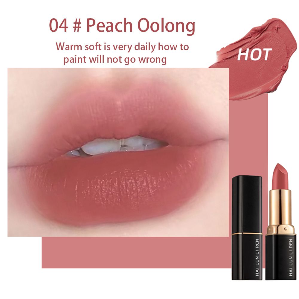Lipstick Velvet Matte Easy to Color Lipstick Makeup Moisturizing Whitening Student Affordable Lip Mud Non Staining Glass Not Easy to Fade