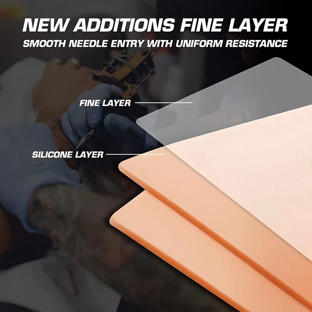 Blank Tattoo Practice Skin, Pink Silicone Skin, Practice Skin