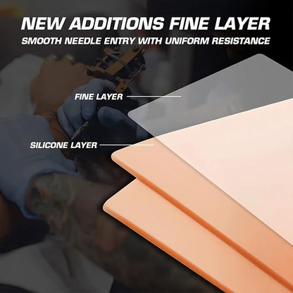 Blank Tattoo Practice Skin, Pink Silicone Skin, Practice Skin