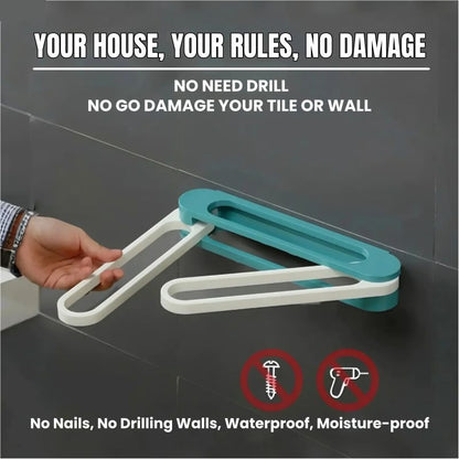 3-in-1 Foldable Slipper Rack Wall Durable Plastic Slipper Holder Adhesive Backing Slipper Organizer Folding Bathroom Shoe Rack Home Hanging Shoe Rack Space Saving Storage No Drill Punch-free