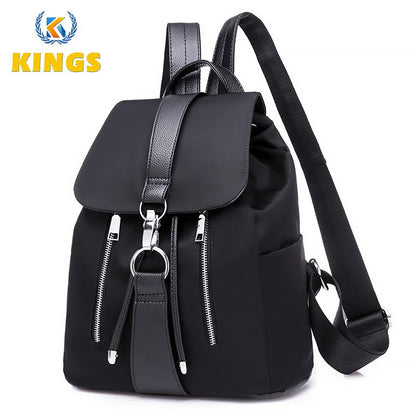 New Arrival Ladies Backpack Bags Women Black Rucksack Black Bag School Bag - Black