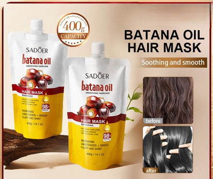 Batana Oil Smoothing Haircare Hair Mask-Repai Damaged Parts&Strengthen Hair Core
