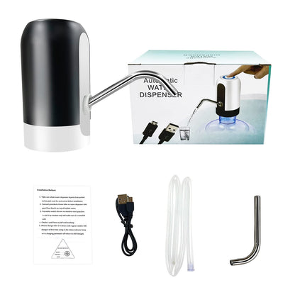 UPHUI Water Extractor Automatic Water Bottle Pump USB Rechargeable Electric Water Bottle Filler Dispenser Portable Universal Water Bottle Pump with Switch for Home Kitchen Office Camping