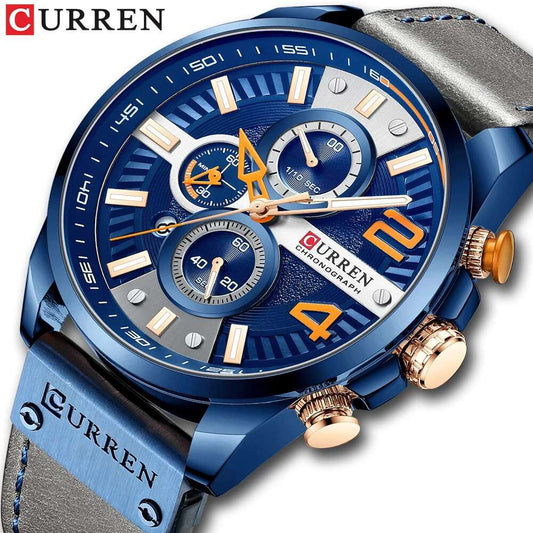 Leather Strap Men Watch Engraving Services...1
