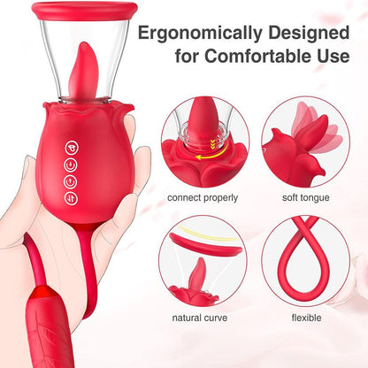 Sucking Vibrator Sex Toys for Women 3 Sucking 7 Tongue Licking APP Control Vibrator with 2 Suction Cups Adult Sex Toy for Nipple Clitoral Stimulator Clit Pussy Pump Female Sex Toys