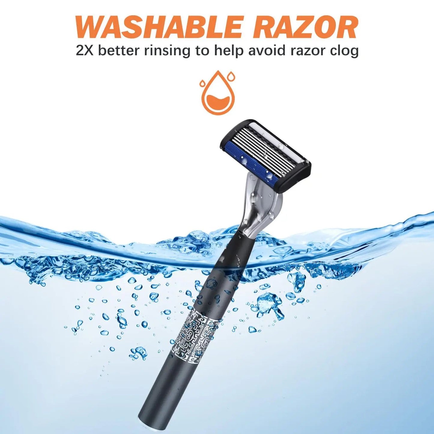 Men Shaver Razor Barber Tools Facial Hair Razor 7 Layers Blades High Quality Antique Shaving Knife Shaver With Replacement Head