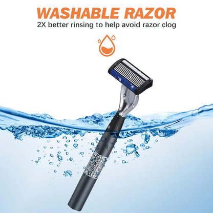 Men Shaver Razor Barber Tools Facial Hair Razor 7 Layers Blades High Quality Antique Shaving Knife Shaver With Replacement Head