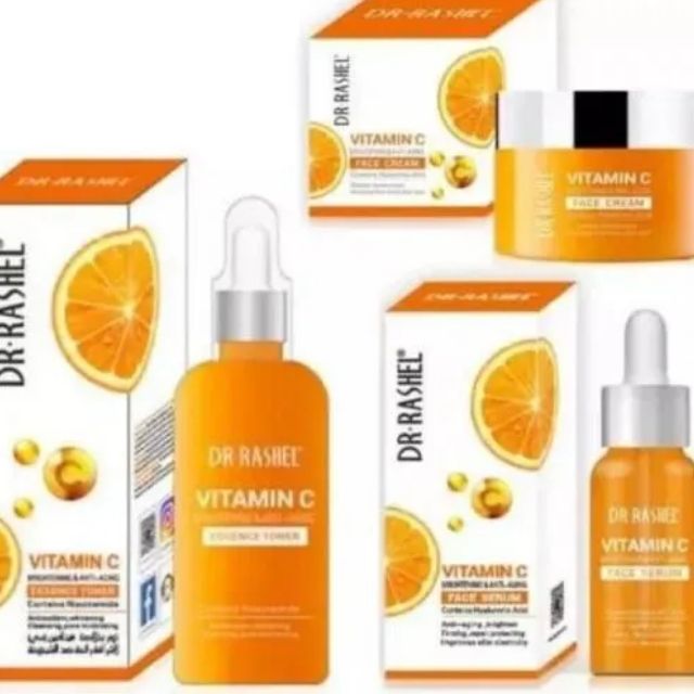 Dr. Rashel Vitamin C Essense Toner+Face Serum+Face Cream
