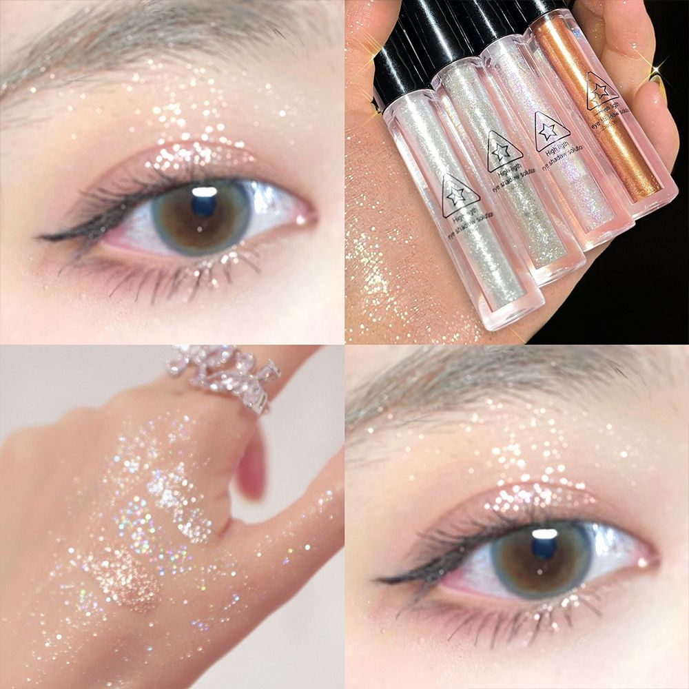 One tear Liquid Eyeshadow Glitter Glitter Highlighter Liquid Waterproof Pearlescent Brightening Sleeper Silkworm Eyeshadow tray