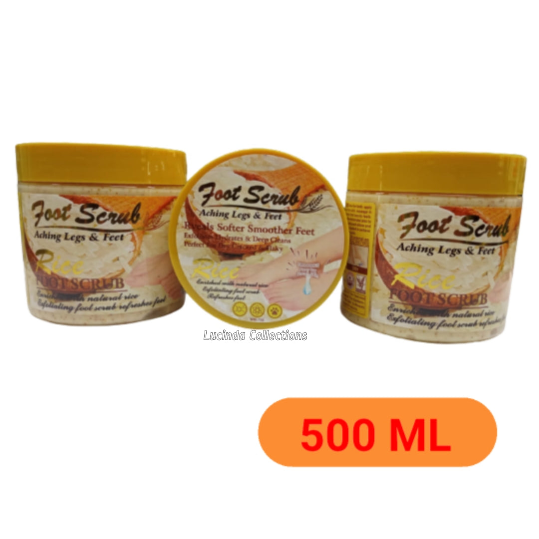 Wokali Rice Foot Scrub - Repair Aching Dry Cracked Flaky Feet Exfoliating Softer Smoother Legs