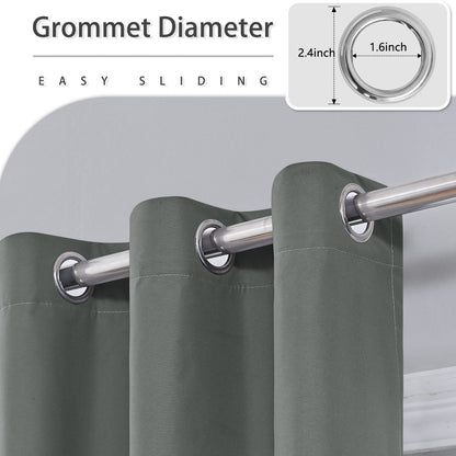 2PCS Solid Blackout Curtains With Coated Insulated Lining Curtains For Living Room Bedroom Home Decor Room Decoration