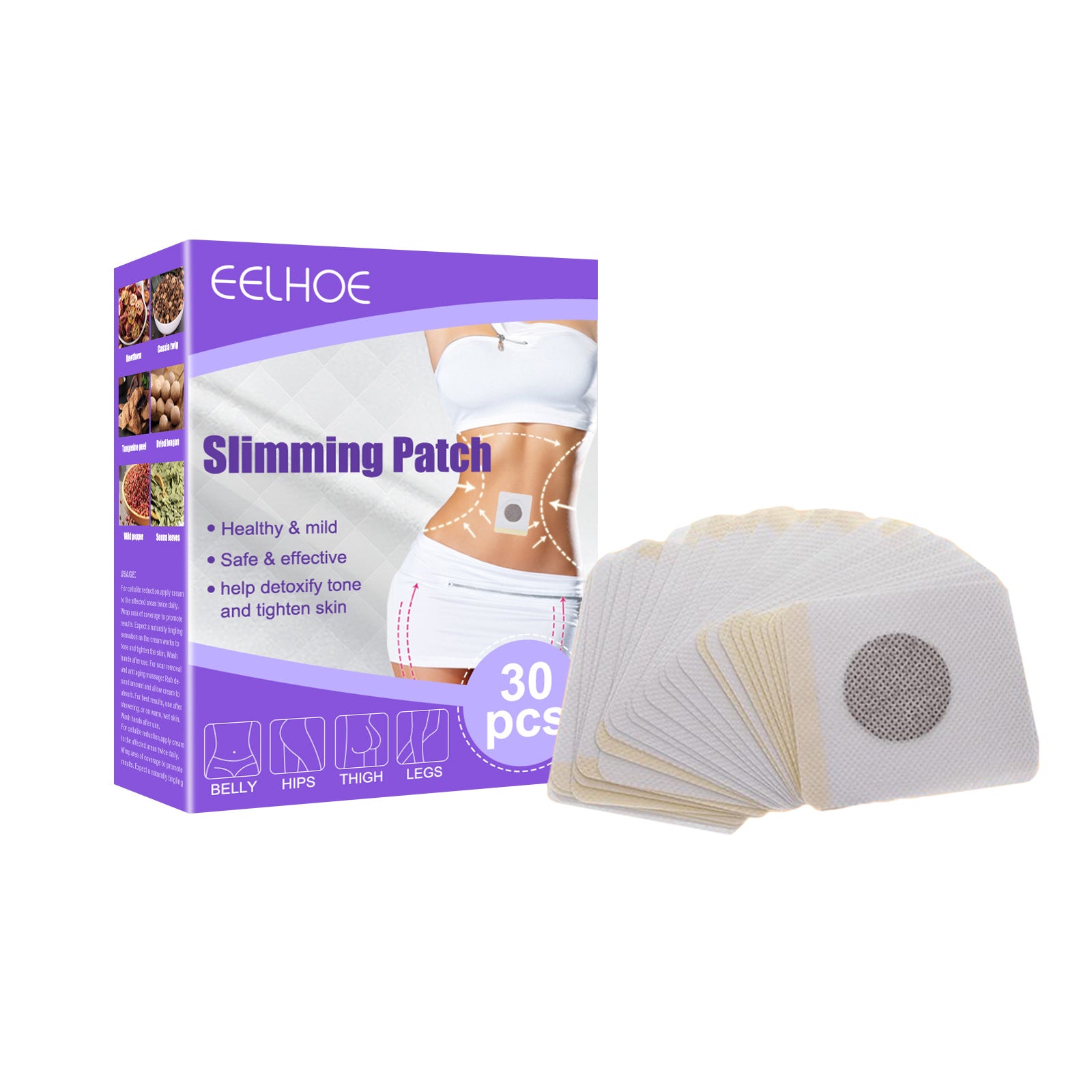 30pcs Slimming Weight Loss Sticker Abdomen Fat Burning Sticker Body Shaping Paste Belly Waist Plaster