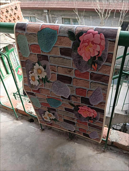 2 Pieces Kitchen Rug Set Non Slip Kitchen Mat Rubber Backing Mat Throw Rug for Kitchen Doormat Runner Rug Set Floor Carpet Household Carpet Home Decor