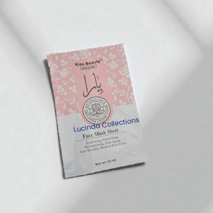 10 PIECES Skin Clinic Arabic Perfume Natural Sheet Mask Pack Anti Acne Soothing Repair Hydrating Facial Mask Wholesale Kiss Beauty Anti wrinkle Aging Yara Soothing Repairing Moisturizing Face Mask