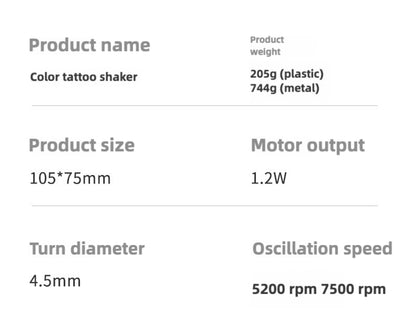 Tattoo Ink Shaker for Artists, Nail Polish Mixer for Salons, Penicillin Centrifuge for Clinics, Microblading Mixer for Beauty Professionals