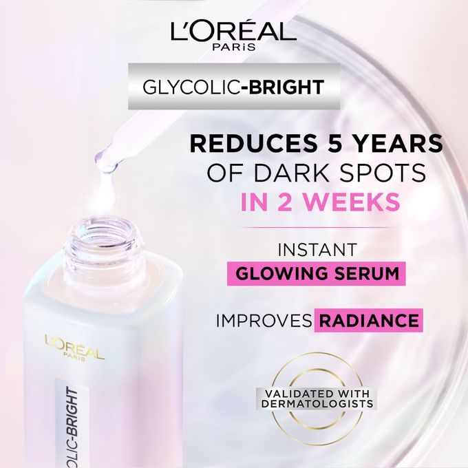 【Discounted】L'Oreal Paris GLYCOLIC BRIGHT SERUM 15ML