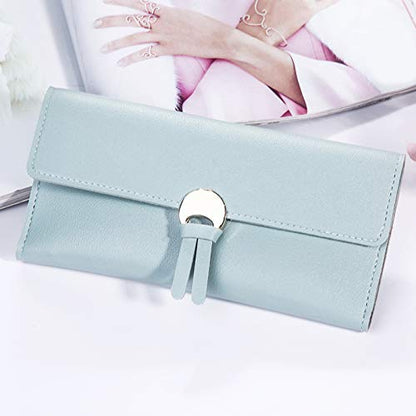 Women Long Wallet Ladies Coin Purse Tri-fold Wallet Card Case Black Wallet