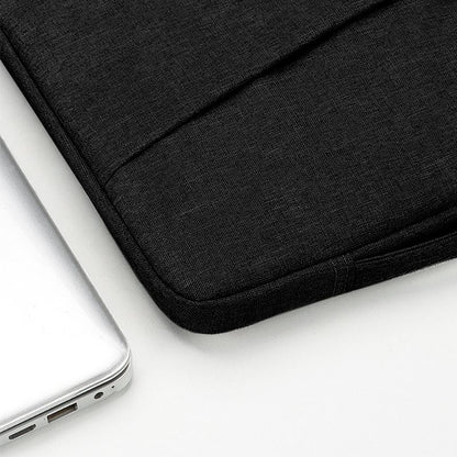 15.6-Inch Waterproof Laptop Sleeve with iPad Pocket - Multi-Layer Shockproof Protective Case for MacBook/Tablet, Slim Durable Design for Work & Travel, Black