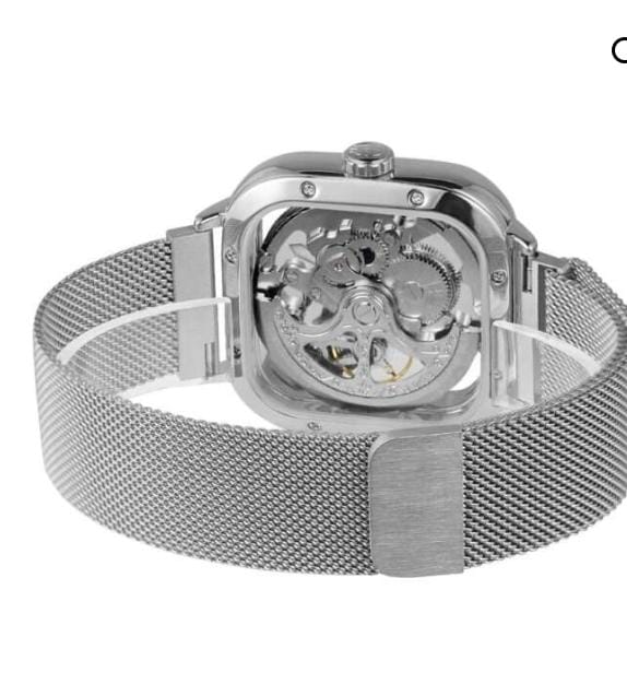 Forsining Automatic Watch – Skeleton Dial Self-Winding Mechanical Men’s Timepiece, Stainless-Steel Case, Luminous Hands, Leather/Mesh Strap Options, 3ATM Water Resistant, Gift Box (FS Series)