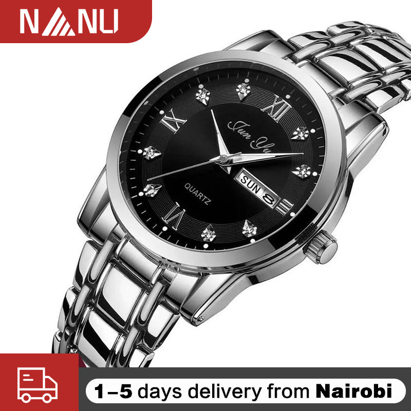 Men Watch Top Brand Luxury Automatic Quartz Watches Man Steel Business Waterproof Sport Clock