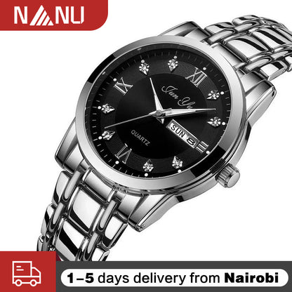 Men Watch Top Brand Luxury Automatic Quartz Watches Man Steel Business Waterproof Sport Clock