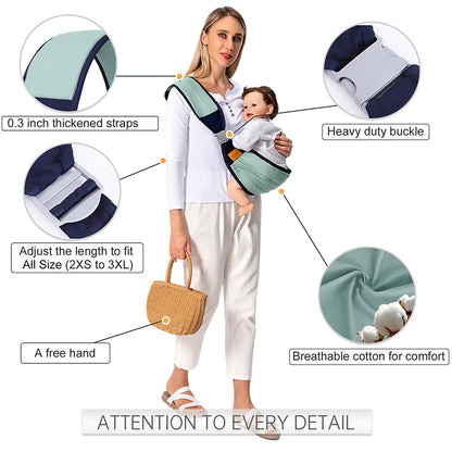 New Arrivals Baby Sling Carrier Newborn to Toddler, Adjustable Baby Carrier Sling, Baby Wrap Sling, Baby Hip Seat Carrier for Toddler Sling, Baby Holder Carrier, Nursing Sling, Carrying