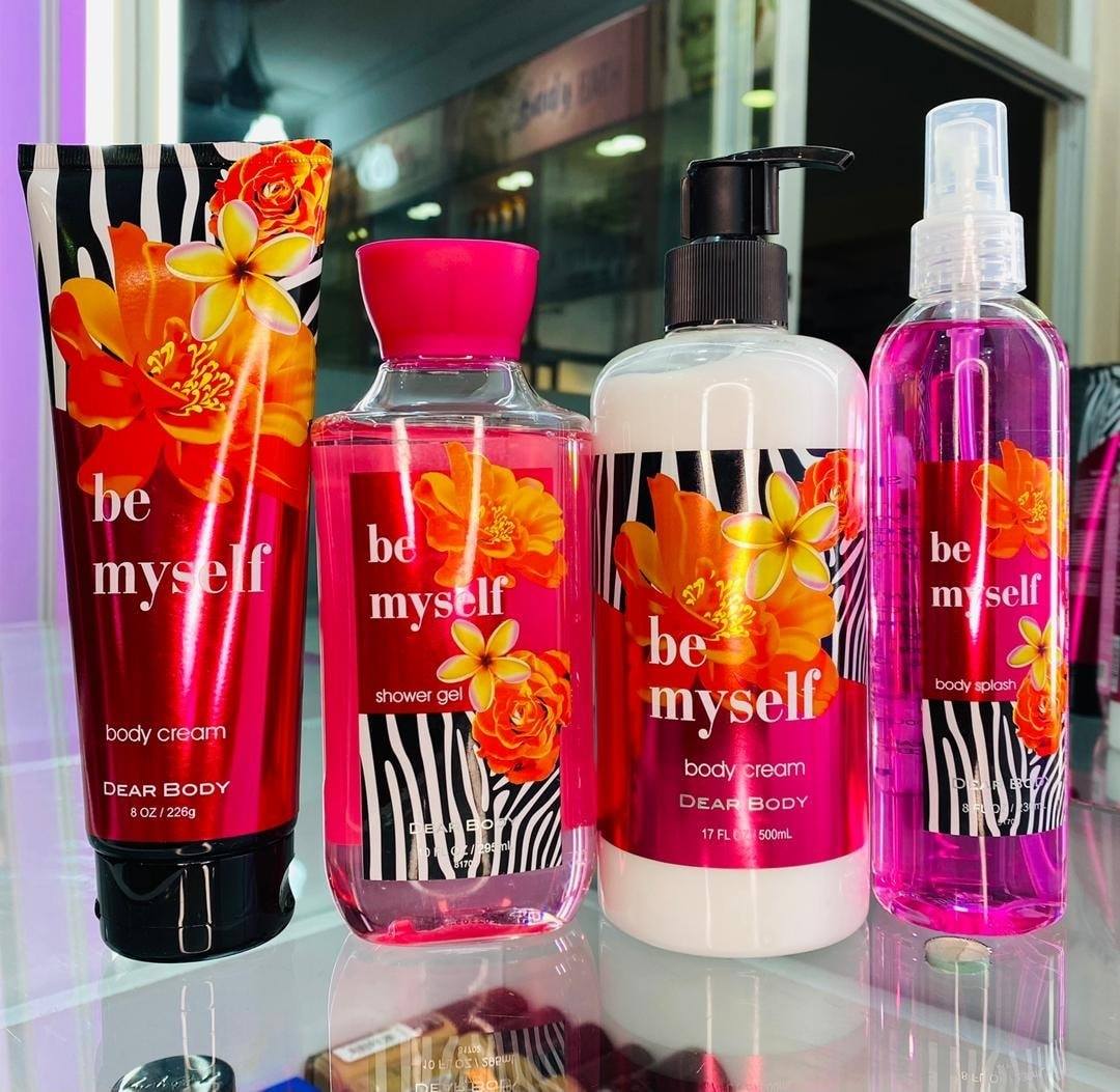 4 Packs Dear Body Be Myself - Pump Lotion, Shower Gel ,Body Splash & Cream Sweet Fresh Scent Keep Fresh Body Lotion Shower Gel Body Washes Body Washes 4 Pack Signature Collection Body Luxuries