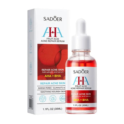 Sadoer 2 in 1, Acnes Repair Serum AHA BHA + Salicylic Acid Acne Treatment Essence, Oil Control and Black Heads Remover Like Vitamin C, Repaitrs Acne Damaged Skin, Exfoliate skin, Inhibit Acne and Pimp