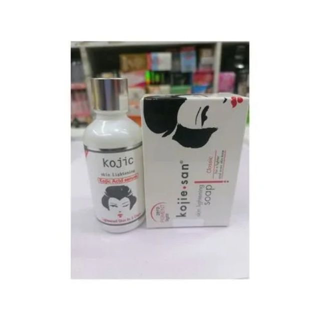 Kojie san Original Kojic Acid Soap + Kojic Serum Body face Skin Lightening Brightening