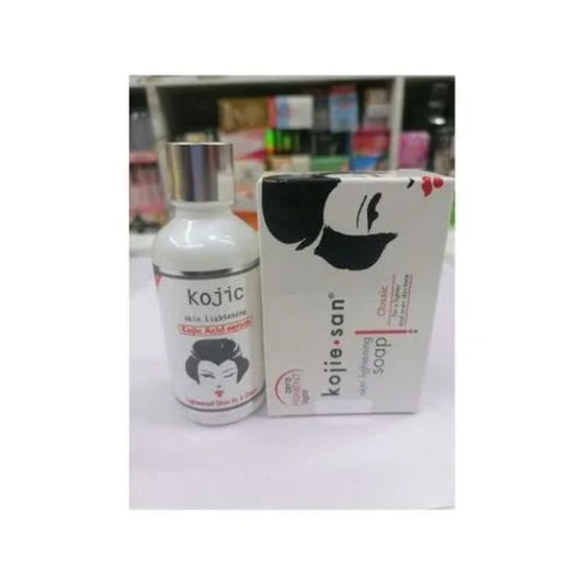 Kojie san Original Kojic Acid Soap + Kojic Serum Body face Skin Lightening Brightening