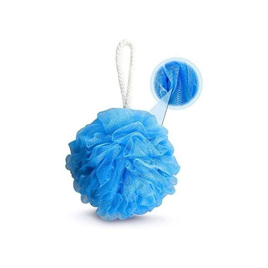 Loofah Bath Ball Mesh Sponge-blue
