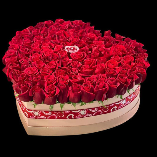 Love you box bouquet