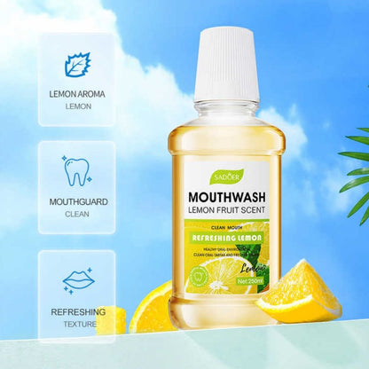 Sadoer Mouthwash Lemon fruit scent Remove Oral Odor Mouth Liquid Cleansing Rinse Mouth Wash