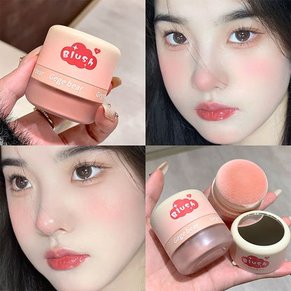 Air sensitive blush pink matte high gloss cosmetic puff natural nude makeup low saturation makeup