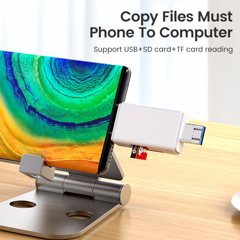 PAFEL 6 in 1 OTG Type C Card Reader USB 2.0 TF Micro SD Smart Memory Flash Drive Adapter Micro Phone Accessories Multifunction Card Reader