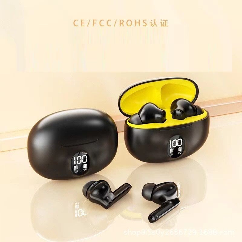 Wireless Earbuds Bluetooth Earphones HiFi Ear Buds Bass Stereo Bluetooth Headphones with ENC Noise Cancelling Mic IP7 Waterproof in Ear LED Display Charging Case Ear Buds for Pad Workout Sports