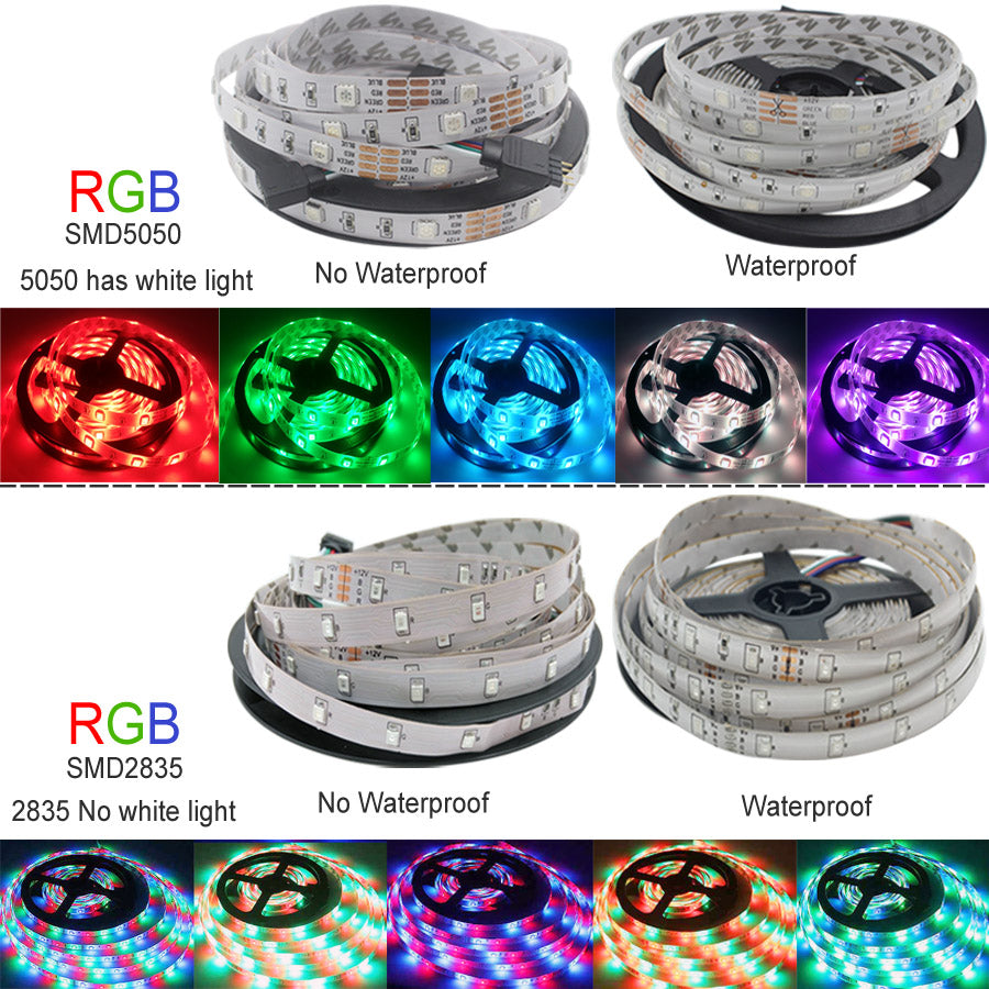 5M/10M LED Light Strip Light LED RGB Lights Flexible LED Lamp Tape Ribbon Tape Diode DC With IR Remote Controller