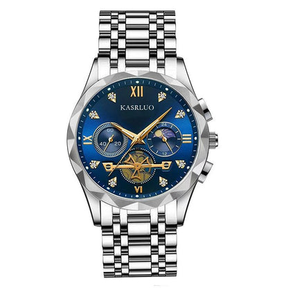 New multifunctional men's quartz watch versatile trendy waterproof luminous watch six-pin timing casual trendy men's alloy men's watch