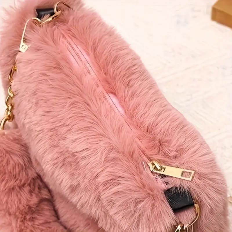 New Plush Handbag Crossbody Bag Fashion Chain Bag Single Shoulder Bag Crossbody Gifts to Girlfriends