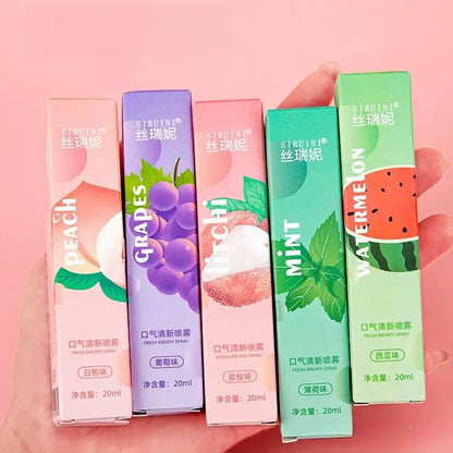 3Pcs Mouth Freshener Spray Oral Spray Remove Bad Breath Long Lasting Fruity Portable Breath Freshener Refreshing Oral Care Products