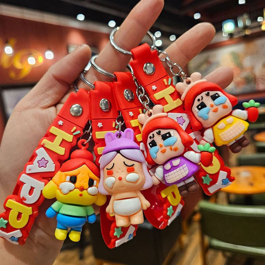 Creative Cartoon Crying Baby Doll Keychain Exquisite Car Keychain Net Celebrity Pendant Keychain Gift
