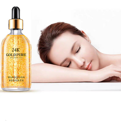 24k Gold Foil Essence Serum, Moisturizing Anti-Aging Anti-Redness , Face Skin Serum Nicotinamide