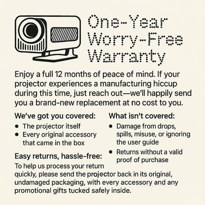 HY320 Model(not HY320 Mini), JEERO 4K Android Projector, Dual Wifi 6, Wireless 5.0, Portable Cinema Projector with Upgraded Features, 16g usb flash driver and Hmdi line as gift