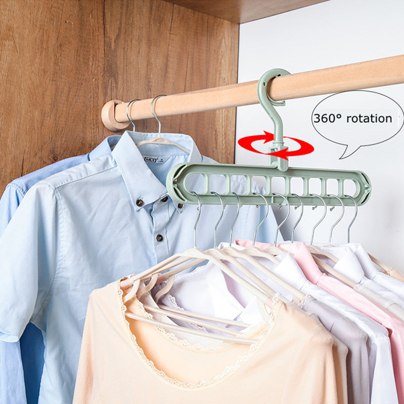 Closet Organizers and Storage, Multifunctional Closet Organizer Magic Space Saving Hangers with 9 Holes Closet Storage Organization for Wardrobe Heavy