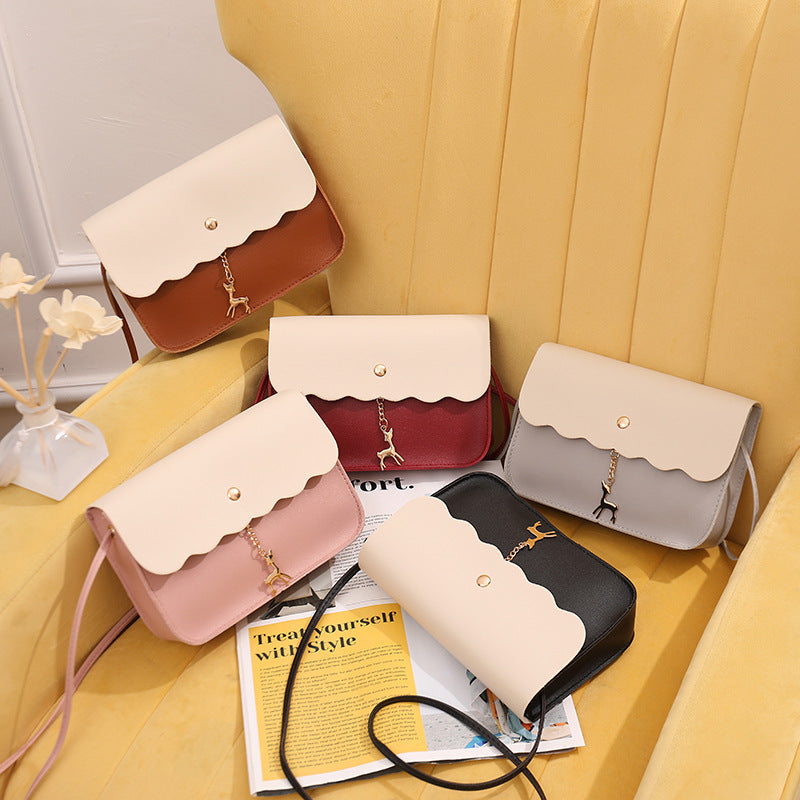 Fashion Lady Simple Shoulder cute deer Bag Classic Handbag PU Leather Handbags Sling Bags Crossbody Bags FOR Ladies Gift