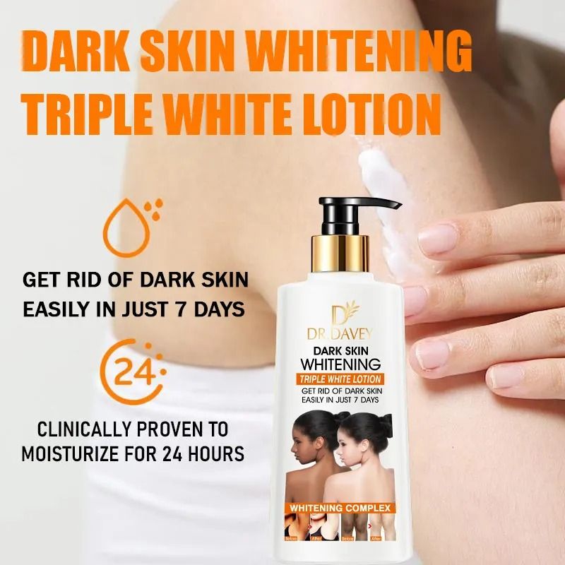 DR.DAVEY Fast Skin Whitening Body Lotion For Hand And Face,Moisturizing Body Cream Glows and Brightens Moisturizes and Hydrates Treats Acne and Spots Evens Skin Tone