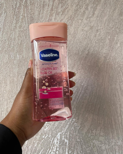 Vaseline Vitamin B3 Radiant Body Oil With Pure Cocoa Butter-200ml Replenishing Oils for Healthy Glowing Skin 100 Percent Pure Cocoa Butter Ultimate Skin Care